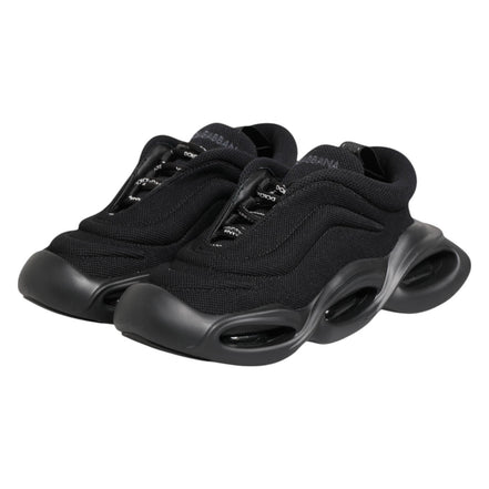 Chaussures baskets basses à enfiler Dolce & Gabbana noires Wave