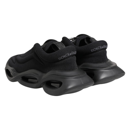 Chaussures baskets basses à enfiler Dolce & Gabbana noires Wave