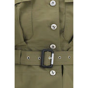 Alexander McQueen Bicolor Cotton Cropped Belted Jacket