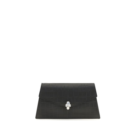 Alexander McQueen Black Leather Clutch Bag