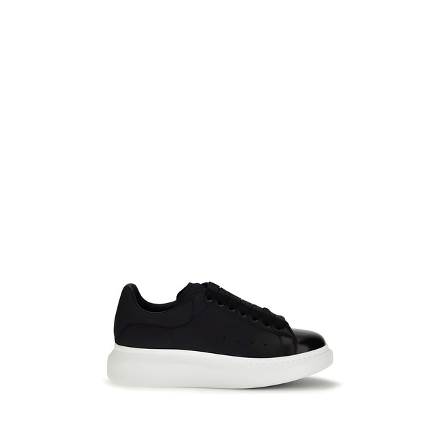 Alexander McQueen Blue Calf Leather Chunky Sneakers