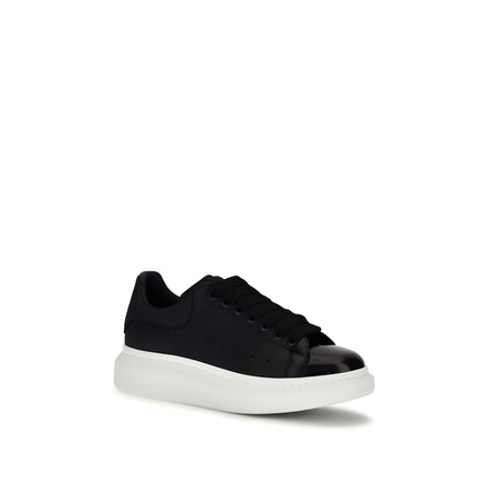 Alexander McQueen Blue Calf Leather Chunky Sneakers