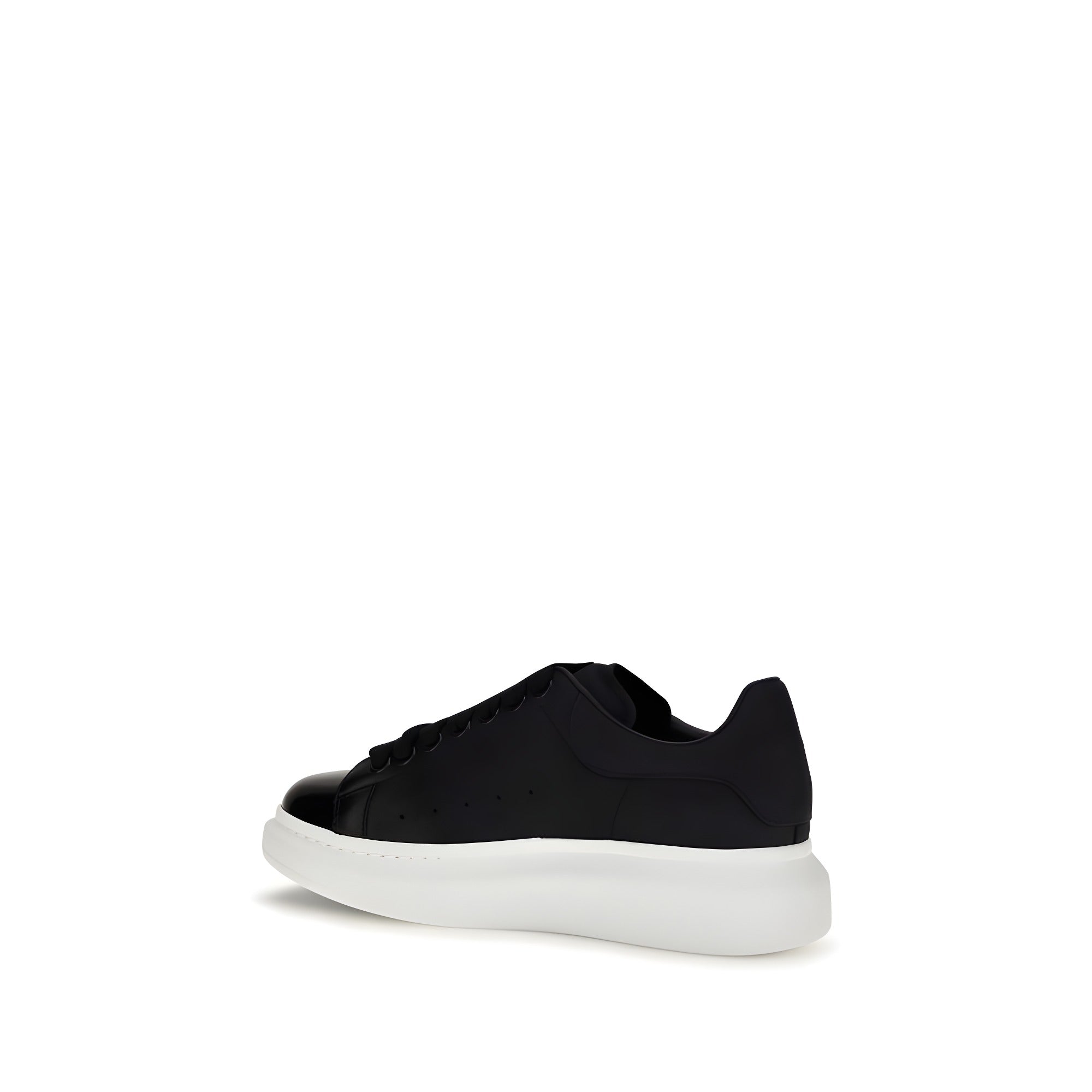 Alexander McQueen Blue Calf Leather Chunky Sneakers