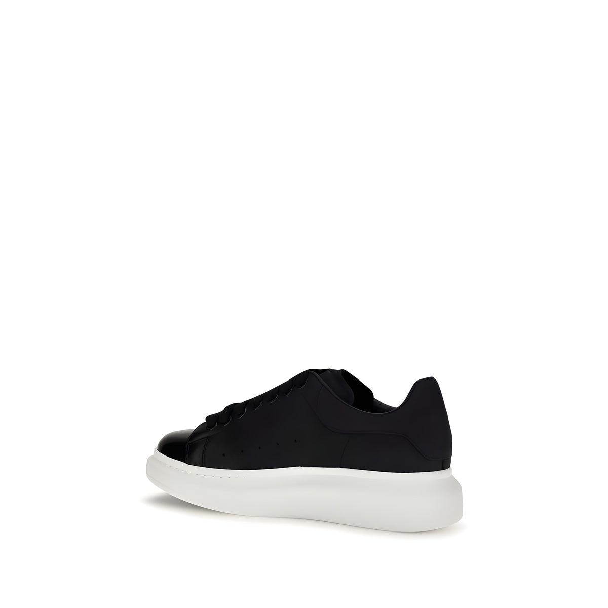 Alexander McQueen Blue Calf Leather Chunky Sneakers