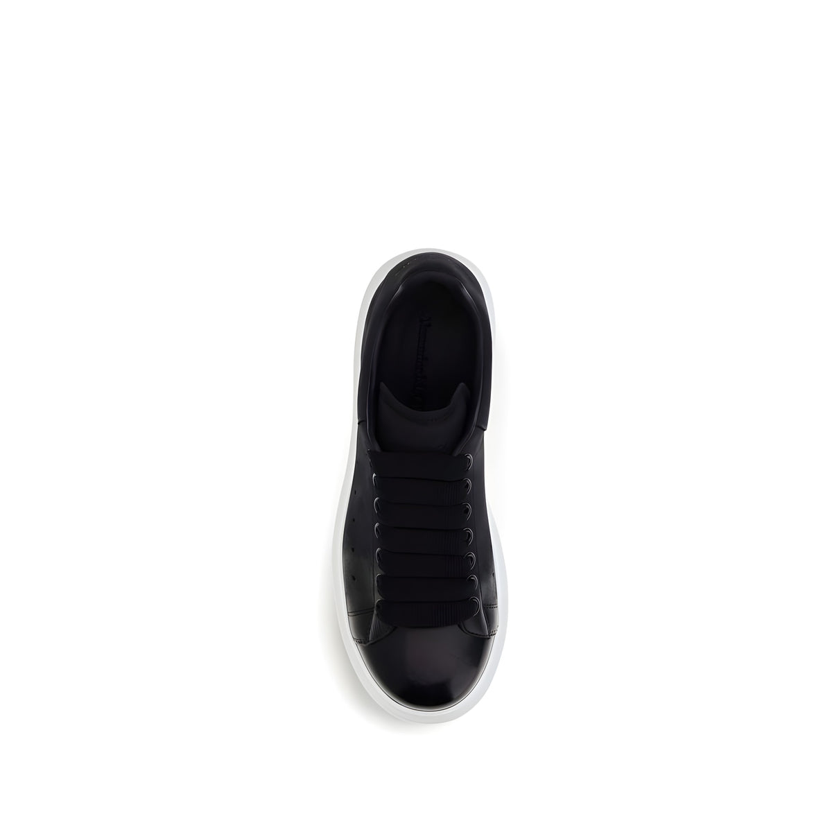 Alexander McQueen Blue Calf Leather Chunky Sneakers