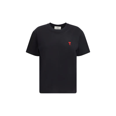 Ami Paris Black Cotton T-Shirt