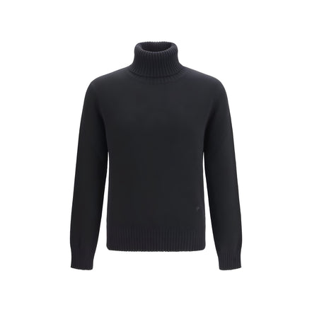 Ami Paris Black Wool Oves Aries Sweatshirt