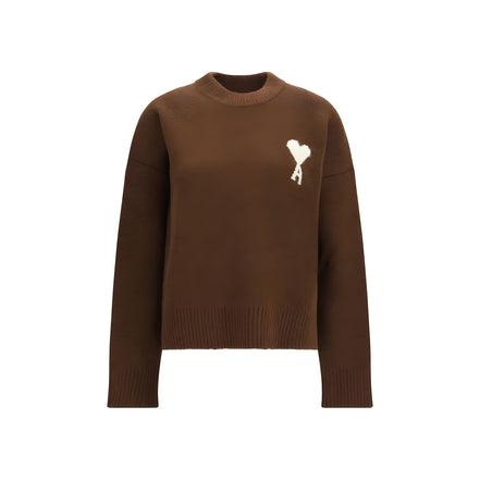 Ami Paris Brown Alpaca Vicugna Pacos Sweatshirt