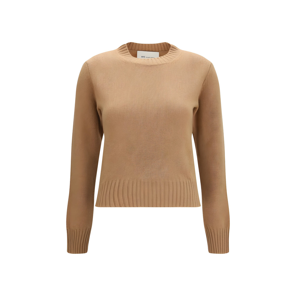 Ami Paris Brown Wool Sweatshirt