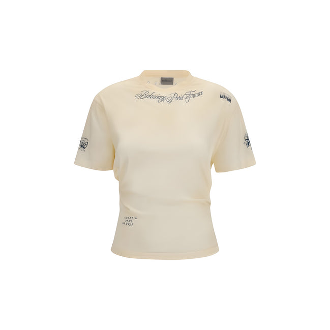 Balenciaga Beige Cotton T-Shirt