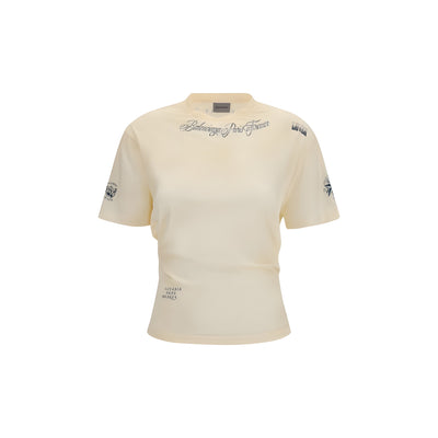 Balenciaga Beige Cotton T-Shirt