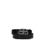 Balenciaga Black Calf Leather Belt