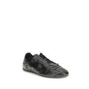 Balenciaga Black Calf Leather Athletic Sneakers