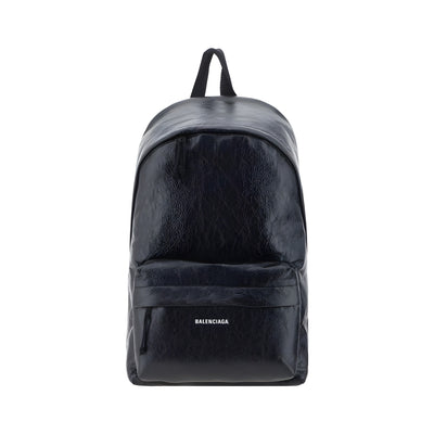 Sac à dos Balenciaga Bos Taurus en cuir de veau noir