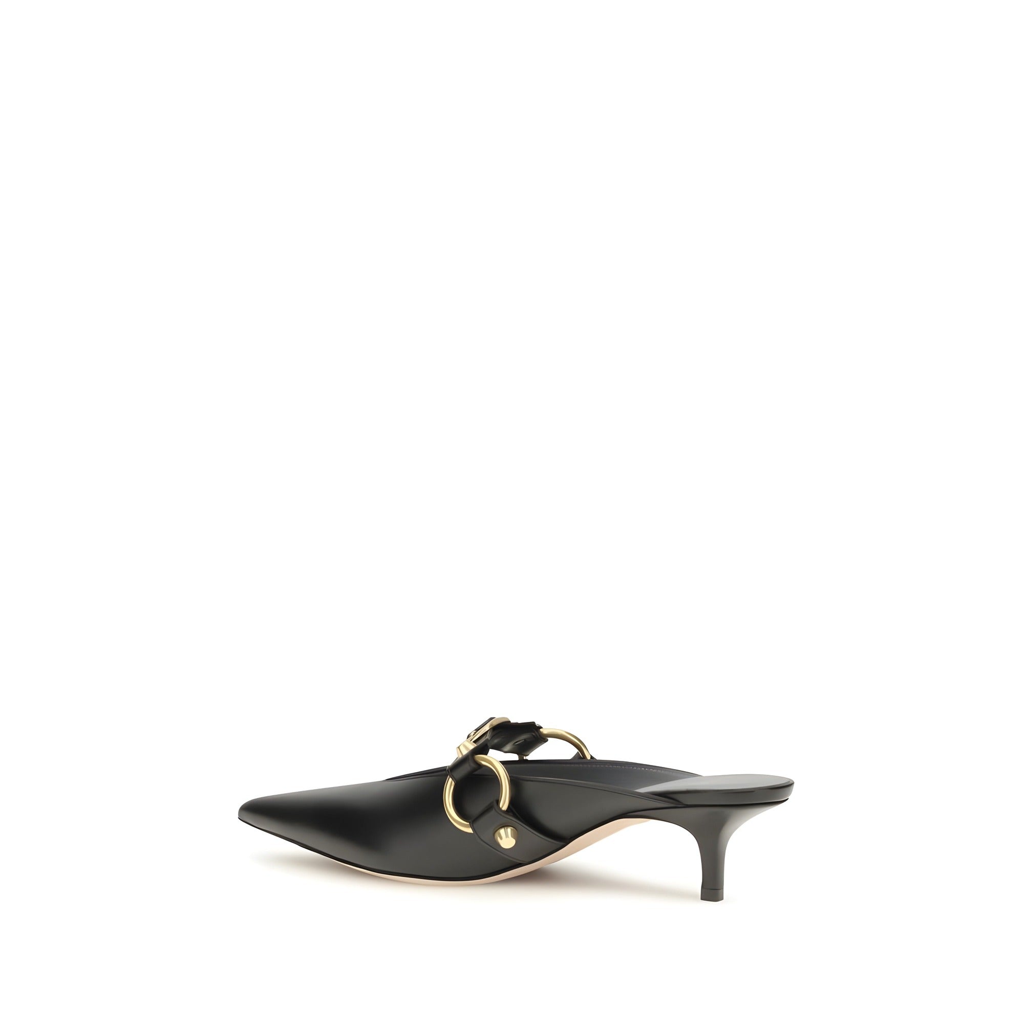 Balenciaga Black Calf Leather Mules