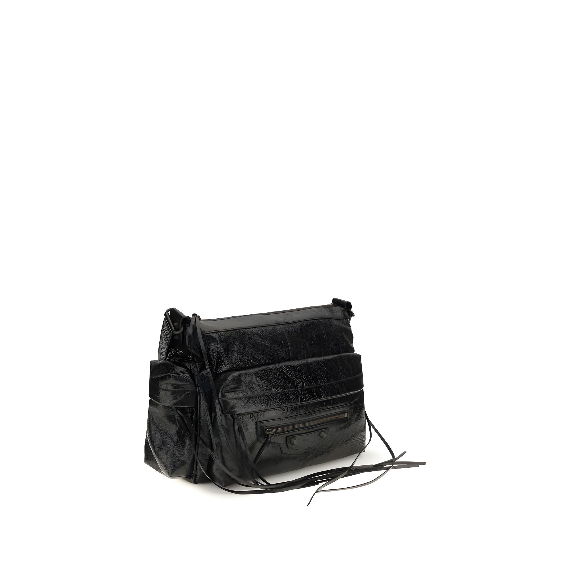 Balenciaga Black Lamb Ovis Aries Aries Shoulder Bag