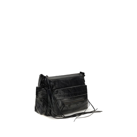 Balenciaga Black Lamb Ovis Aries Aries Shoulder Bag