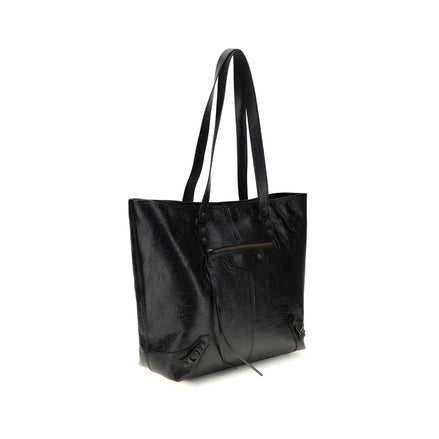 Balenciaga Black Leather Shoulder Bag