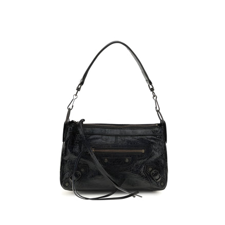 Sac à main Balenciaga en cuir d'agneau Ovis Aries Aries noir