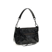 Sac à main Balenciaga en cuir d'agneau Ovis Aries Aries noir