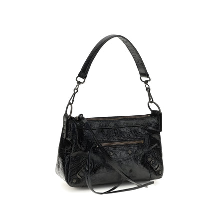 Sac à main Balenciaga en cuir d'agneau Ovis Aries Aries noir