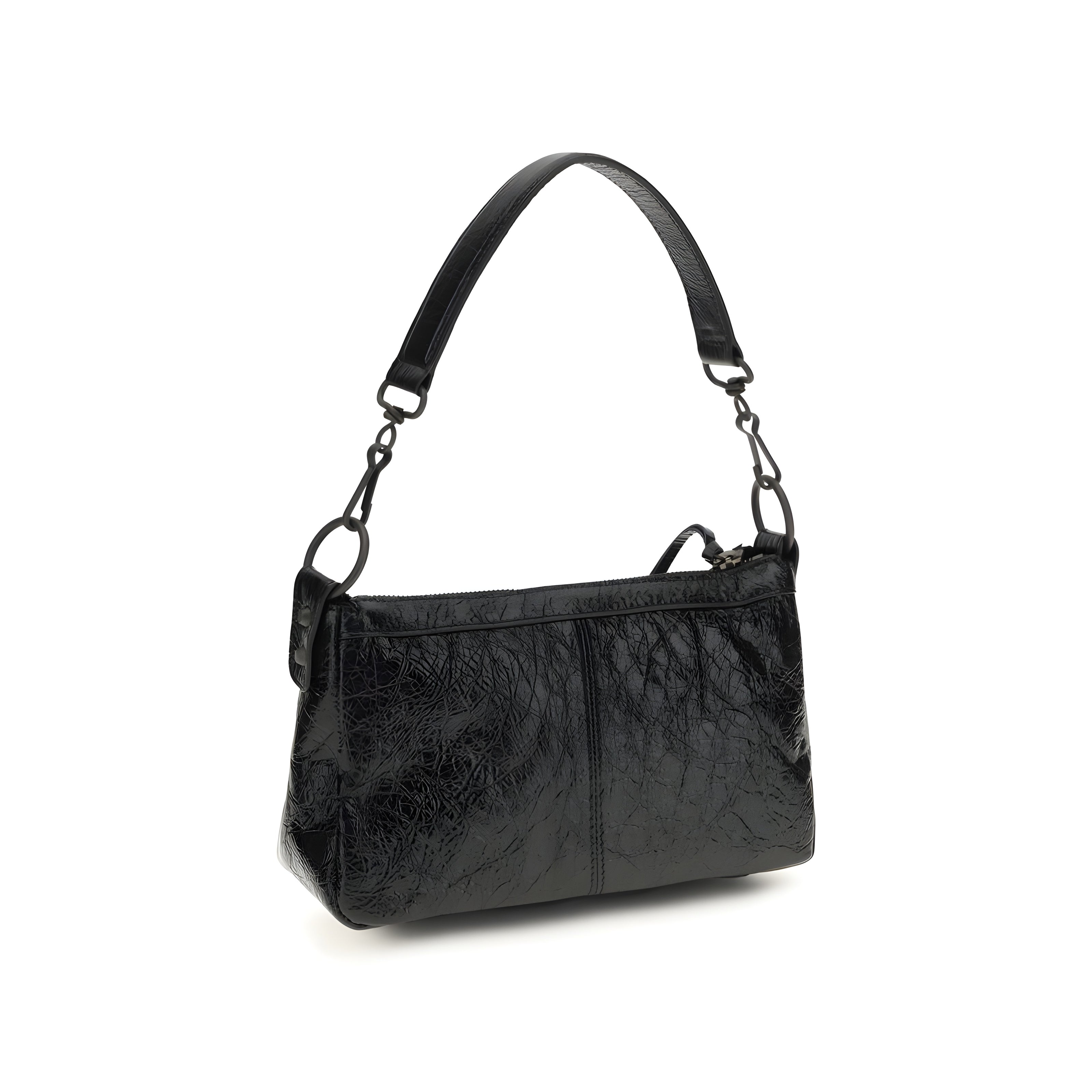 Sac à main Balenciaga en cuir d'agneau Ovis Aries Aries noir