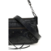 Sac à main Balenciaga en cuir d'agneau Ovis Aries Aries noir