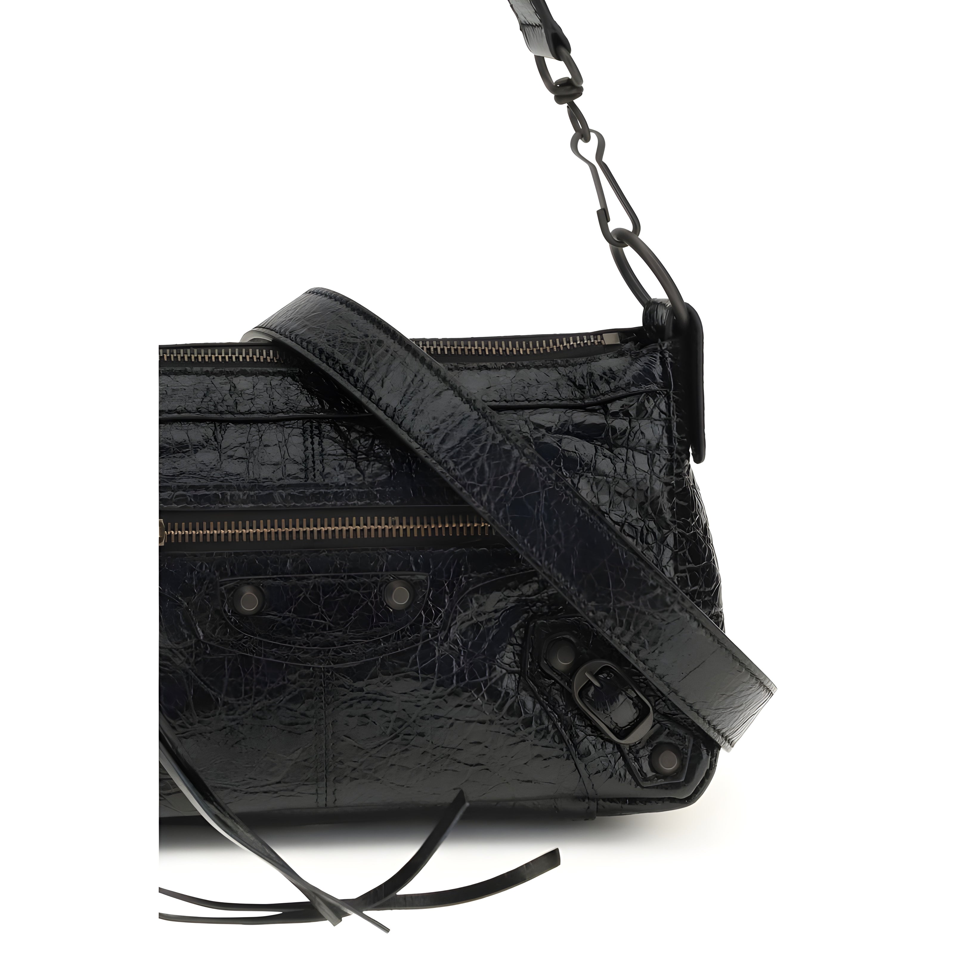 Sac à main Balenciaga en cuir d'agneau Ovis Aries Aries noir