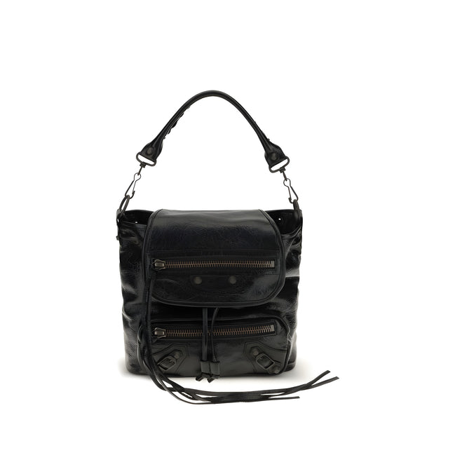 Balenciaga Black Lamb Ovis Aries Backpack