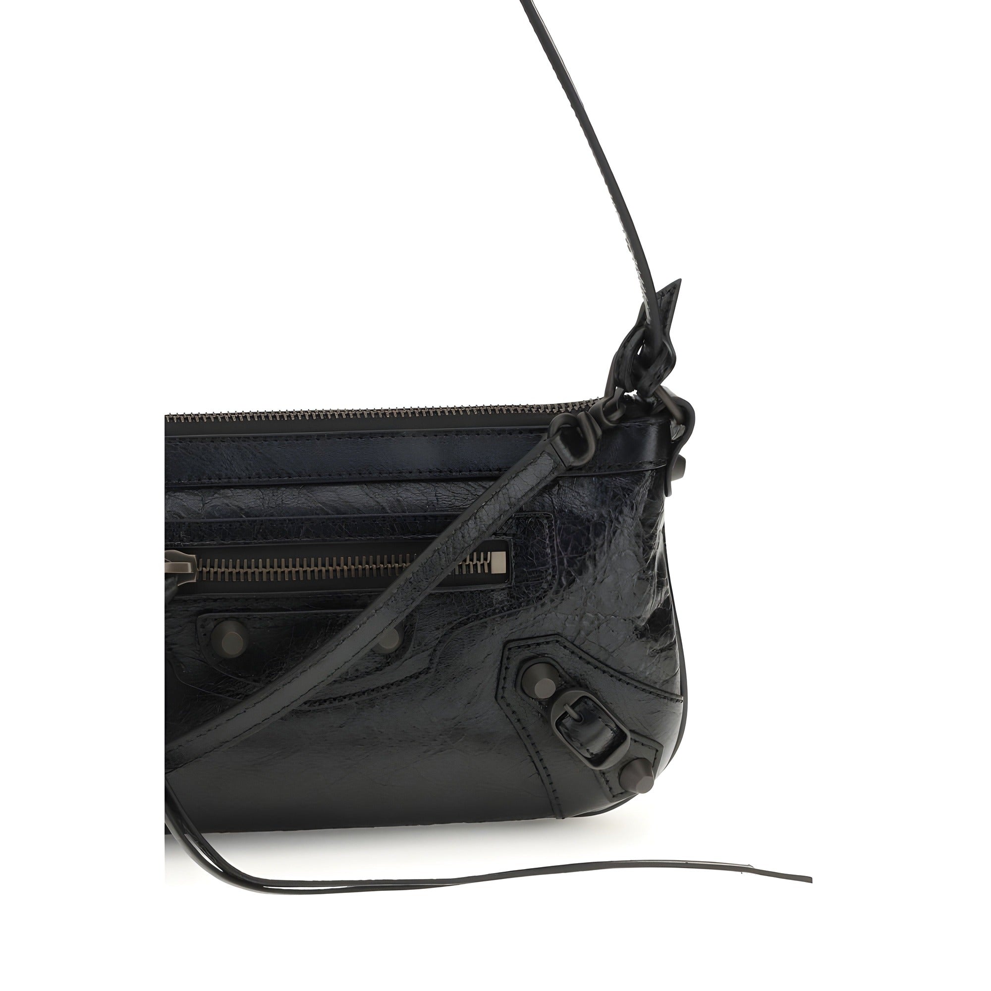 Balenciaga Black Leather Shoulder Bag