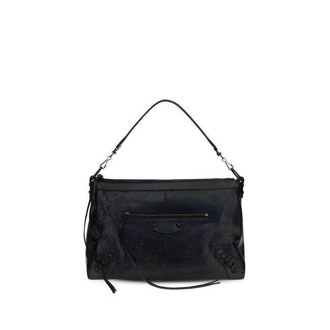 Balenciaga Black Lambskin Medium Shoulder Bag