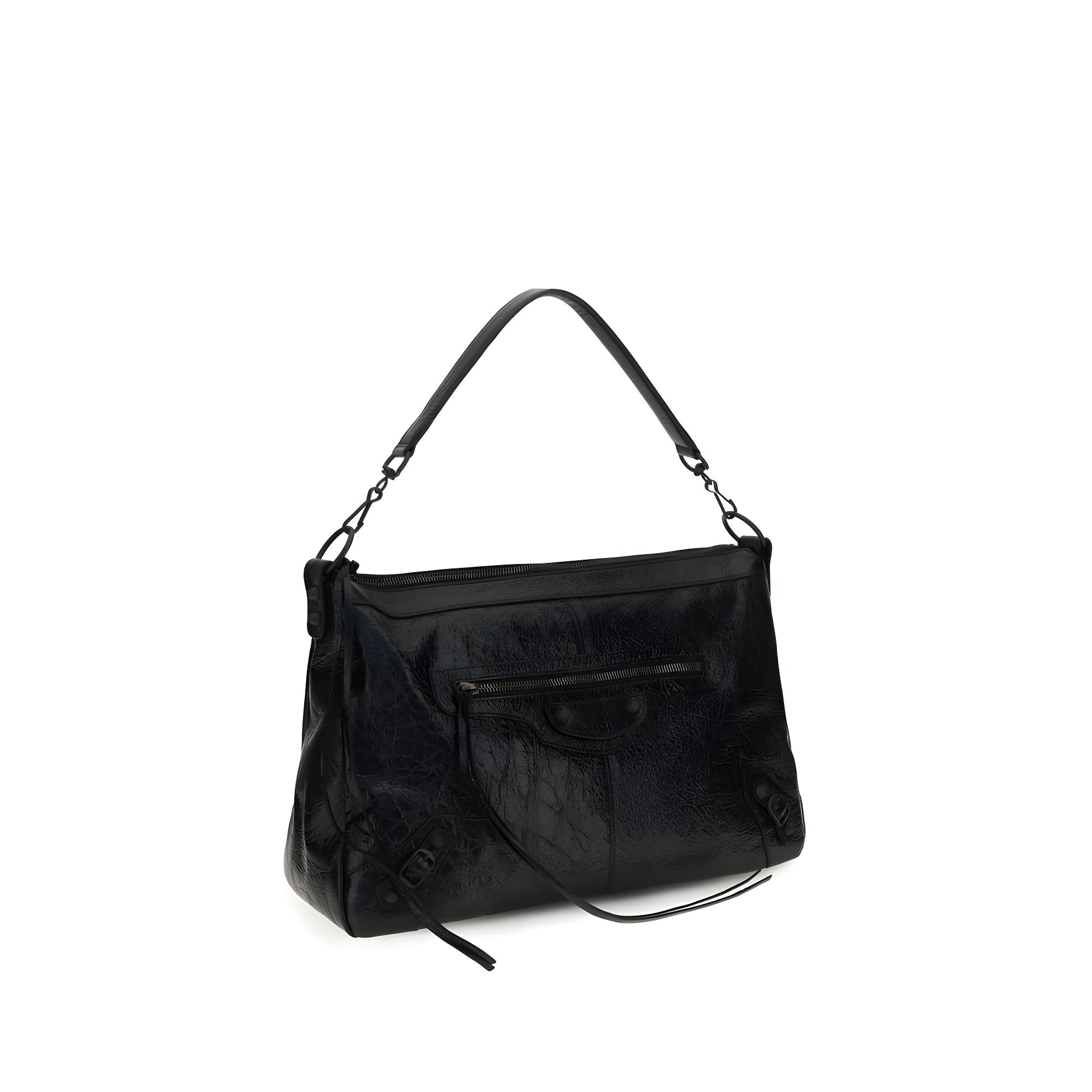 Balenciaga Black Lambskin Medium Shoulder Bag