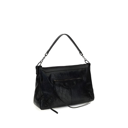 Balenciaga Black Lambskin Medium Shoulder Bag