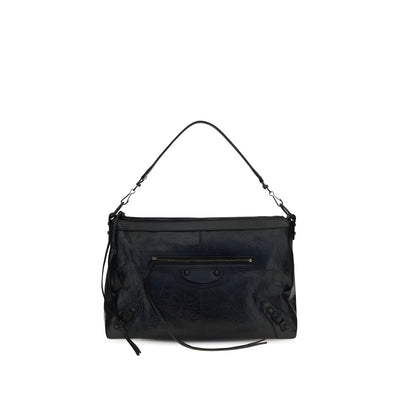 Balenciaga Black Lambskin Medium Shoulder Bag