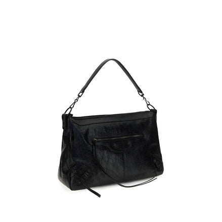 Balenciaga Black Lambskin Medium Shoulder Bag