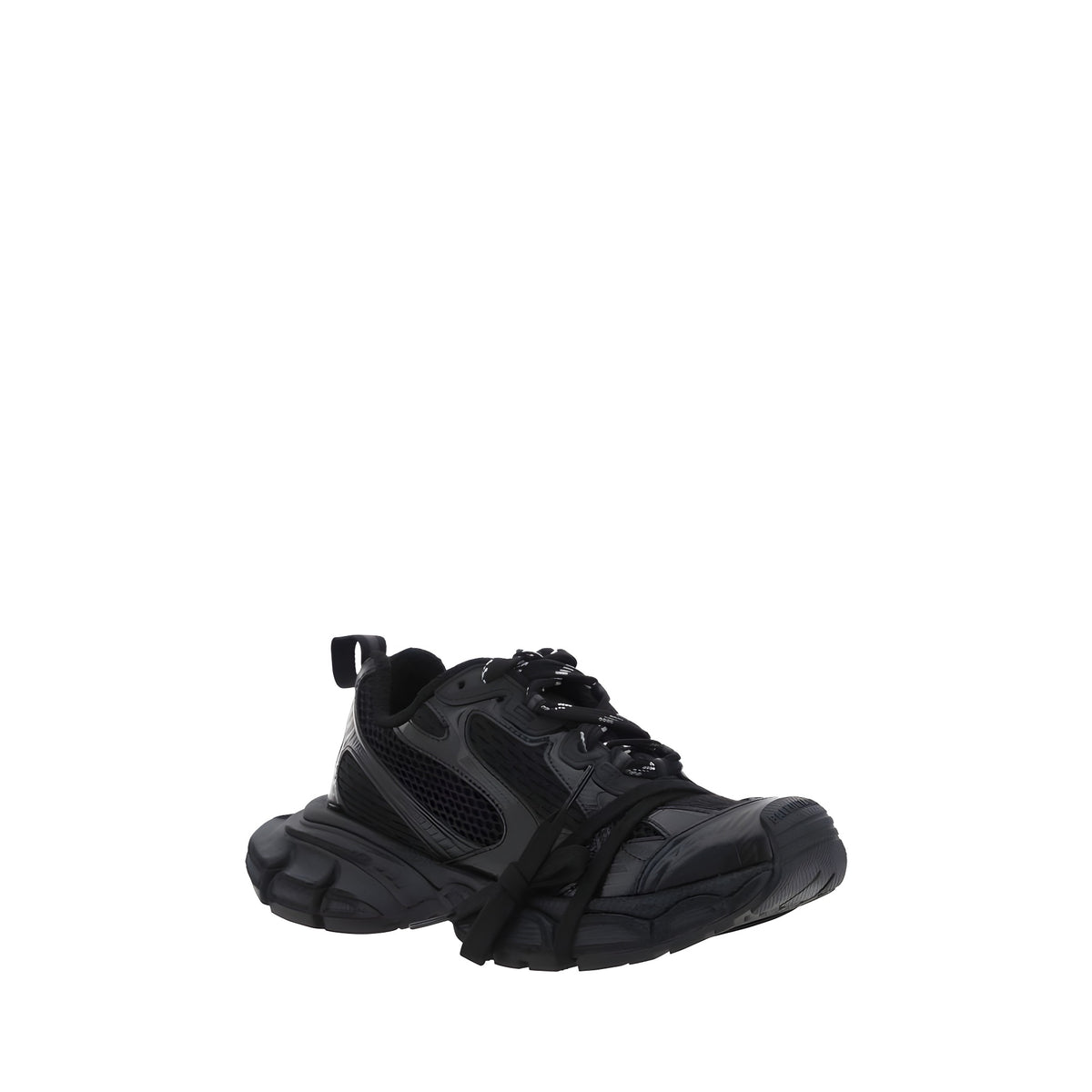 Balenciaga Black Polyurethane Chunky Sneakers