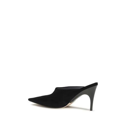 Balenciaga Black Suede Leather Mules