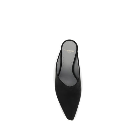 Balenciaga Black Suede Leather Mules