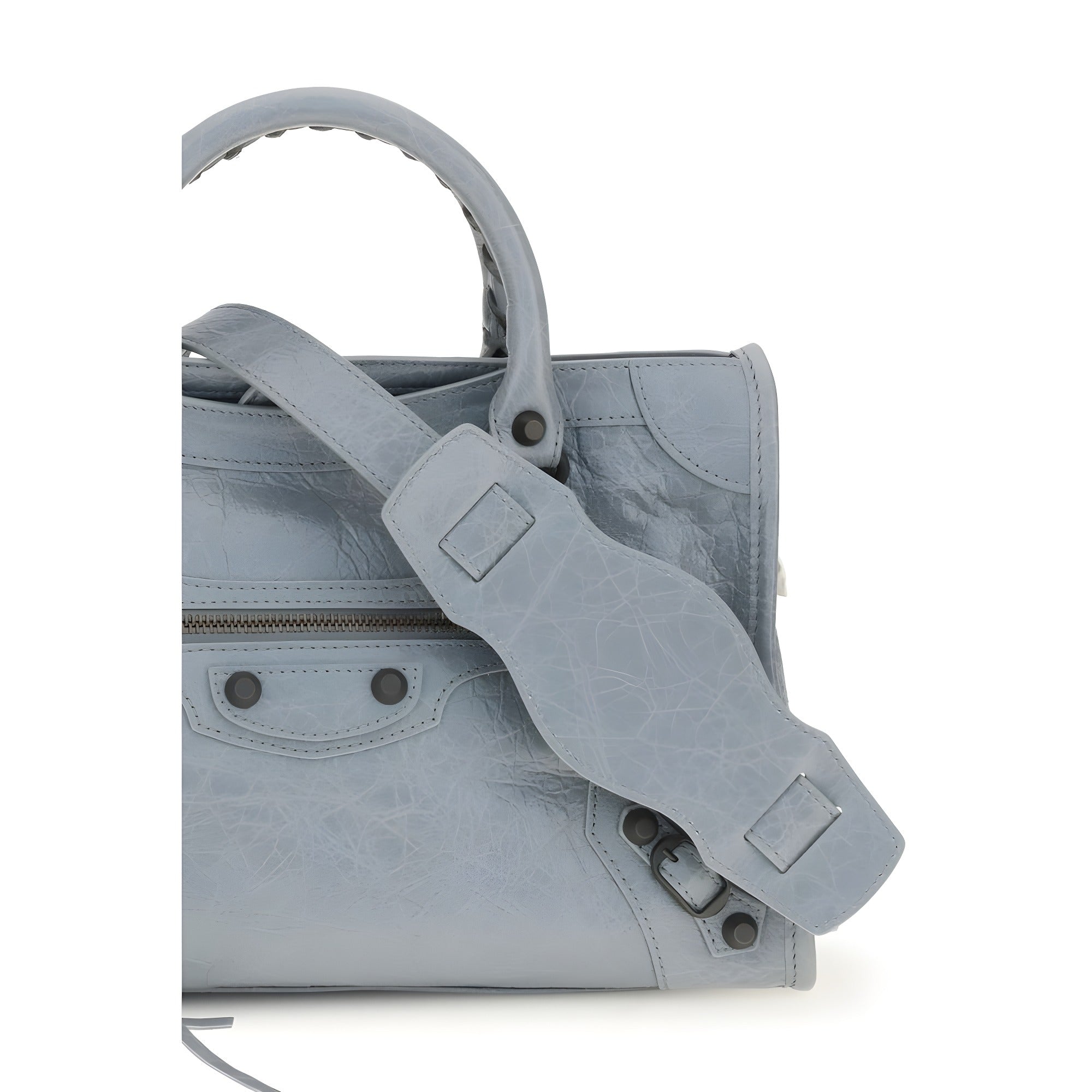 Balenciaga Blue Lambskin Shoulder Bag