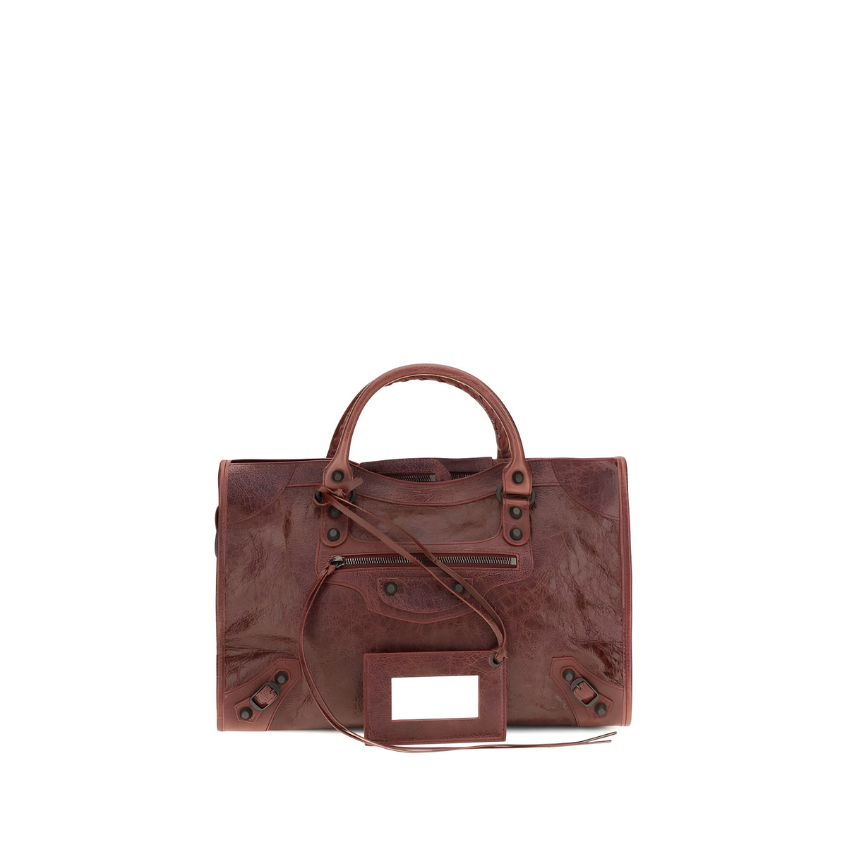 Balenciaga Bordeaux Lambskin Handbag