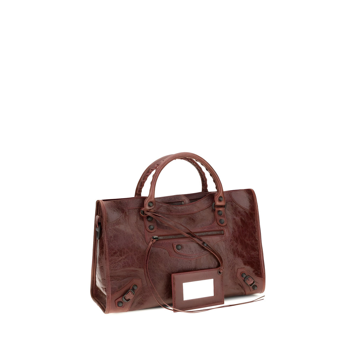 Balenciaga Bordeaux Lambskin Handbag