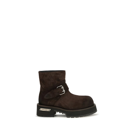 Balenciaga Brown Leather Ankle Boots