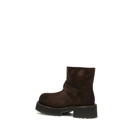 Balenciaga Brown Leather Ankle Boots