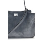 Balenciaga Gray Calf Leather Shoulder Bag