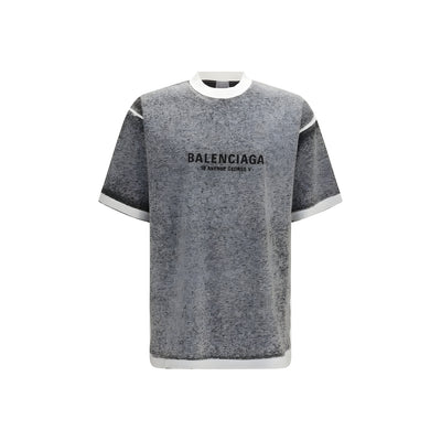 Balenciaga Gray Cotton T-Shirt