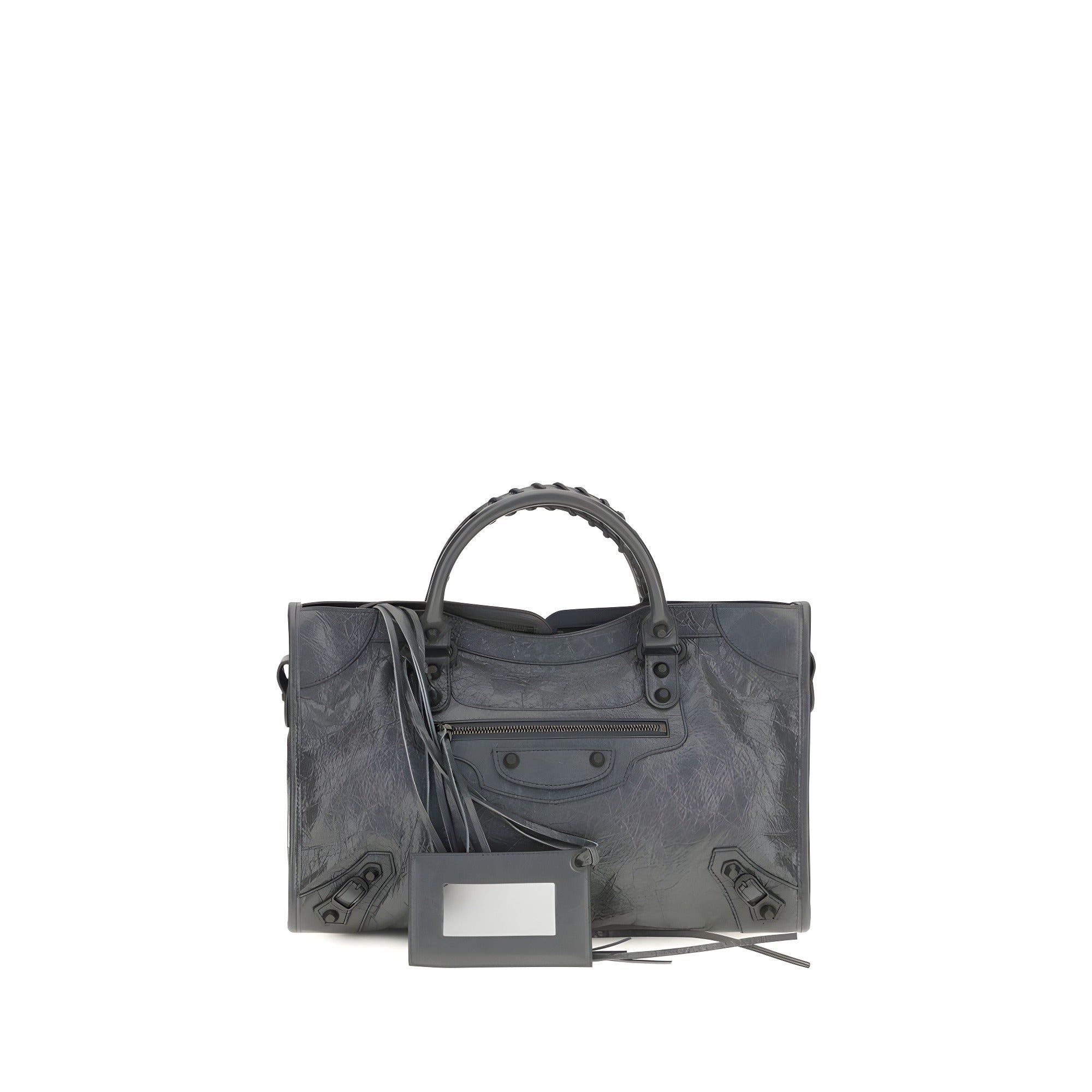 Balenciaga Gray Lambskin Shoulder Bag