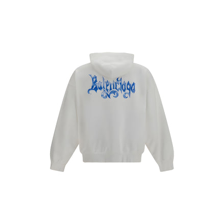 Balenciaga White Cotton Sweatshirt