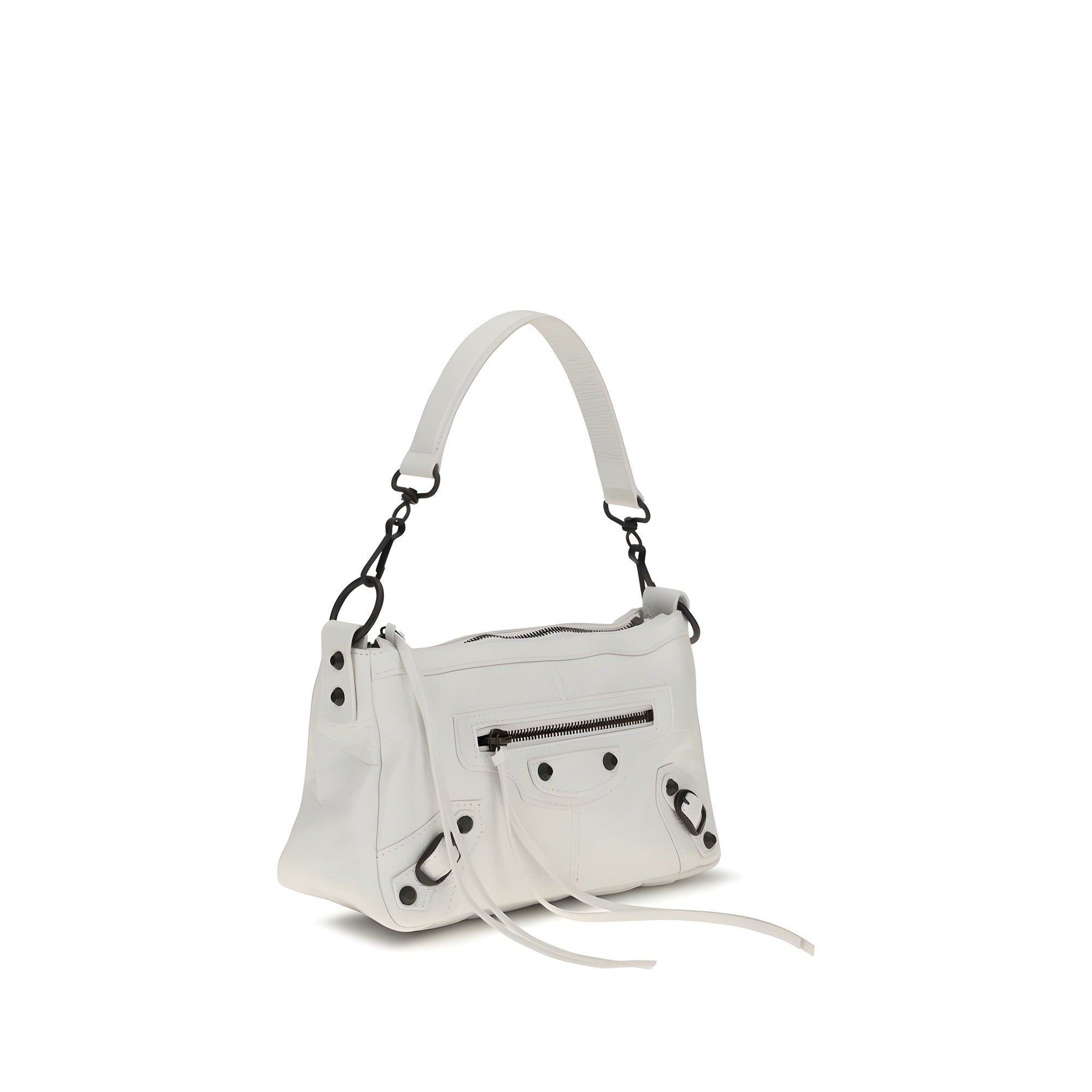 Balenciaga White Lambskin Handbag