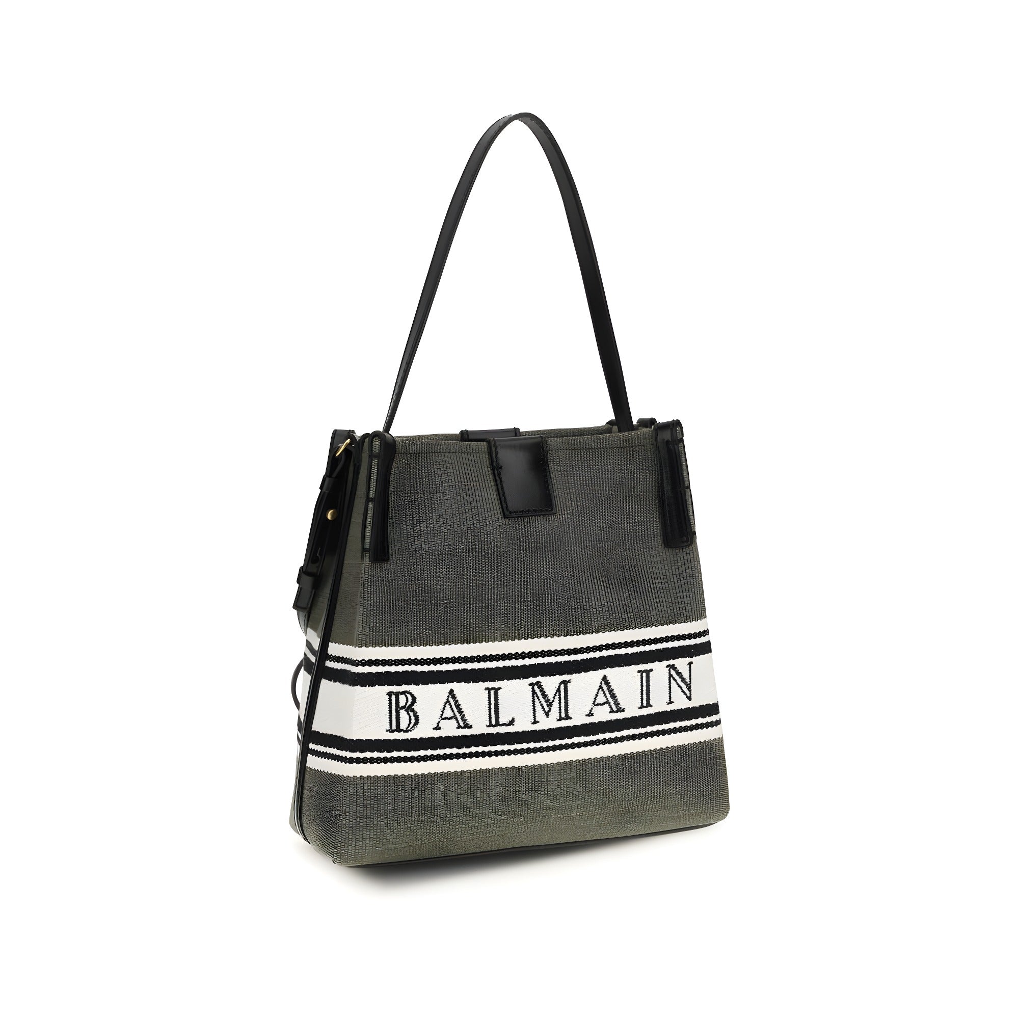 Balmain Bicolor Cotton Backet Bag