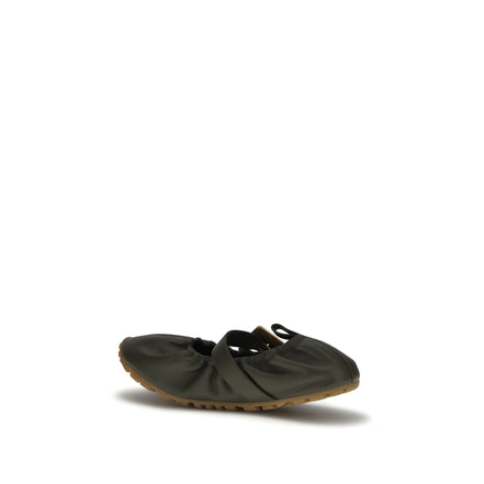 Balmain Bicolor Lamb Ballet Flats